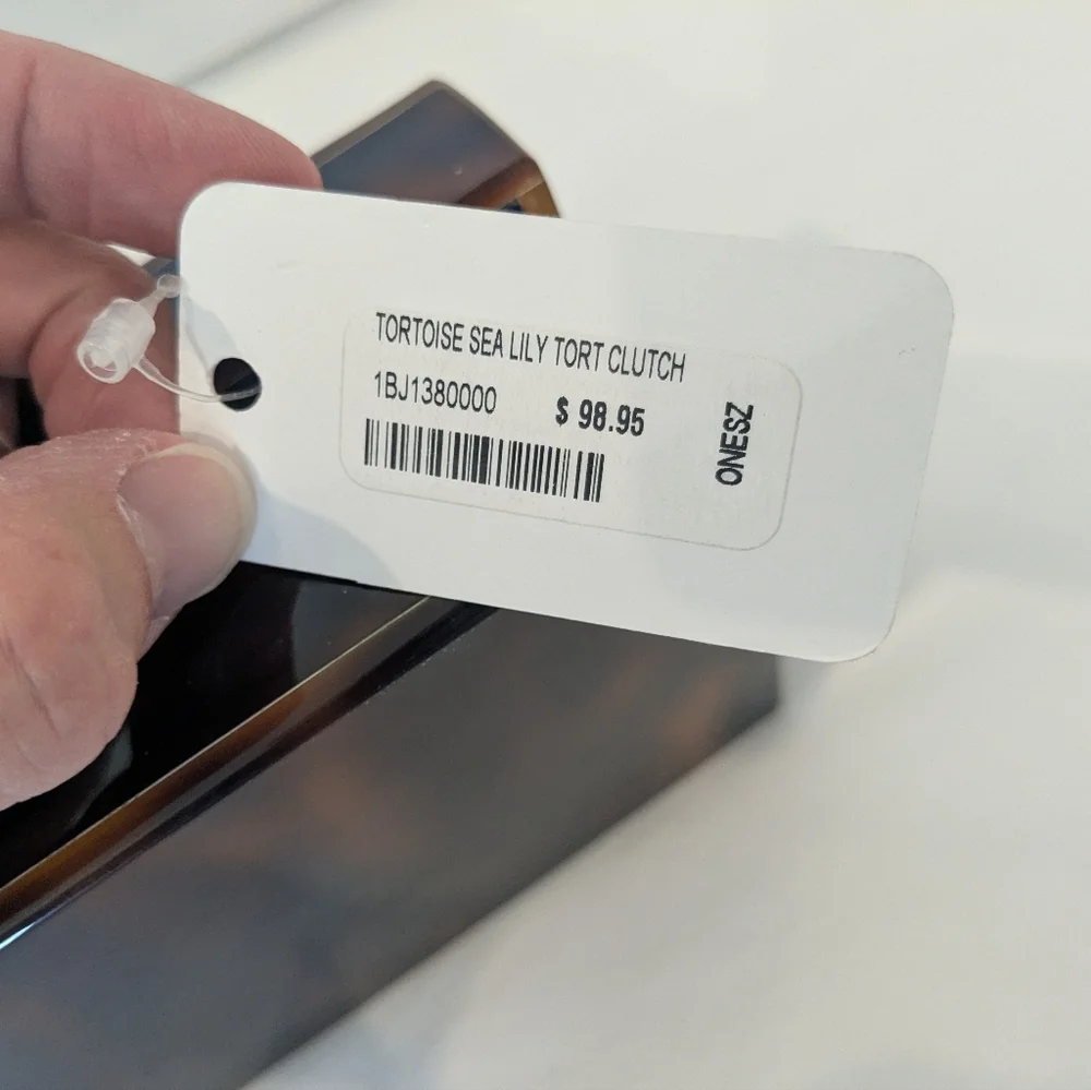 Sea Lily Tortoiseshell Clutch Bag - Picture 6 of 9